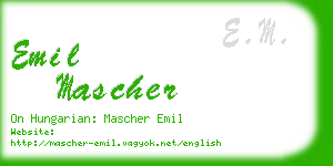 emil mascher business card